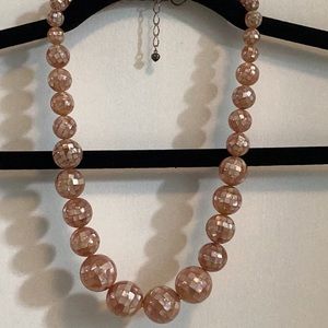 Jay King 925 Inlay Mosaic Mother of Pearl Beaded Sterling Necklace